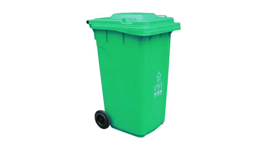 240L塑料加厚垃圾桶側(cè)面