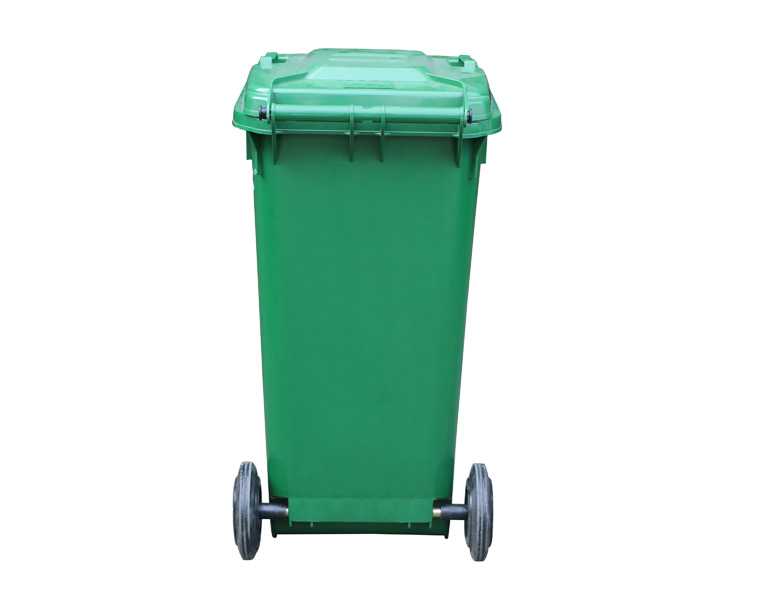 120L塑料加厚垃圾桶正面圖